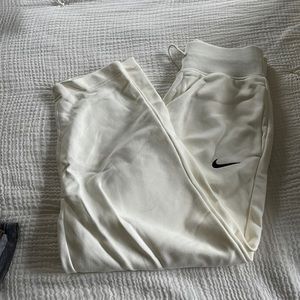 Nike white sweat pants